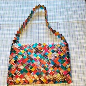 Candy Wrapper Woven Tote